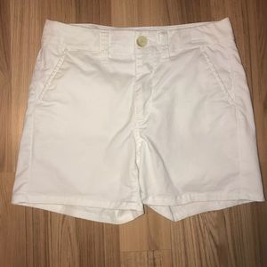 White American Eagle Hi-Rise Shortie Shorts